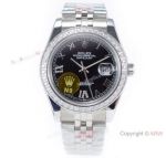 Swiss Copy Rolex Datejust II N9 ETA2836 Watch Black Diamond Dial
